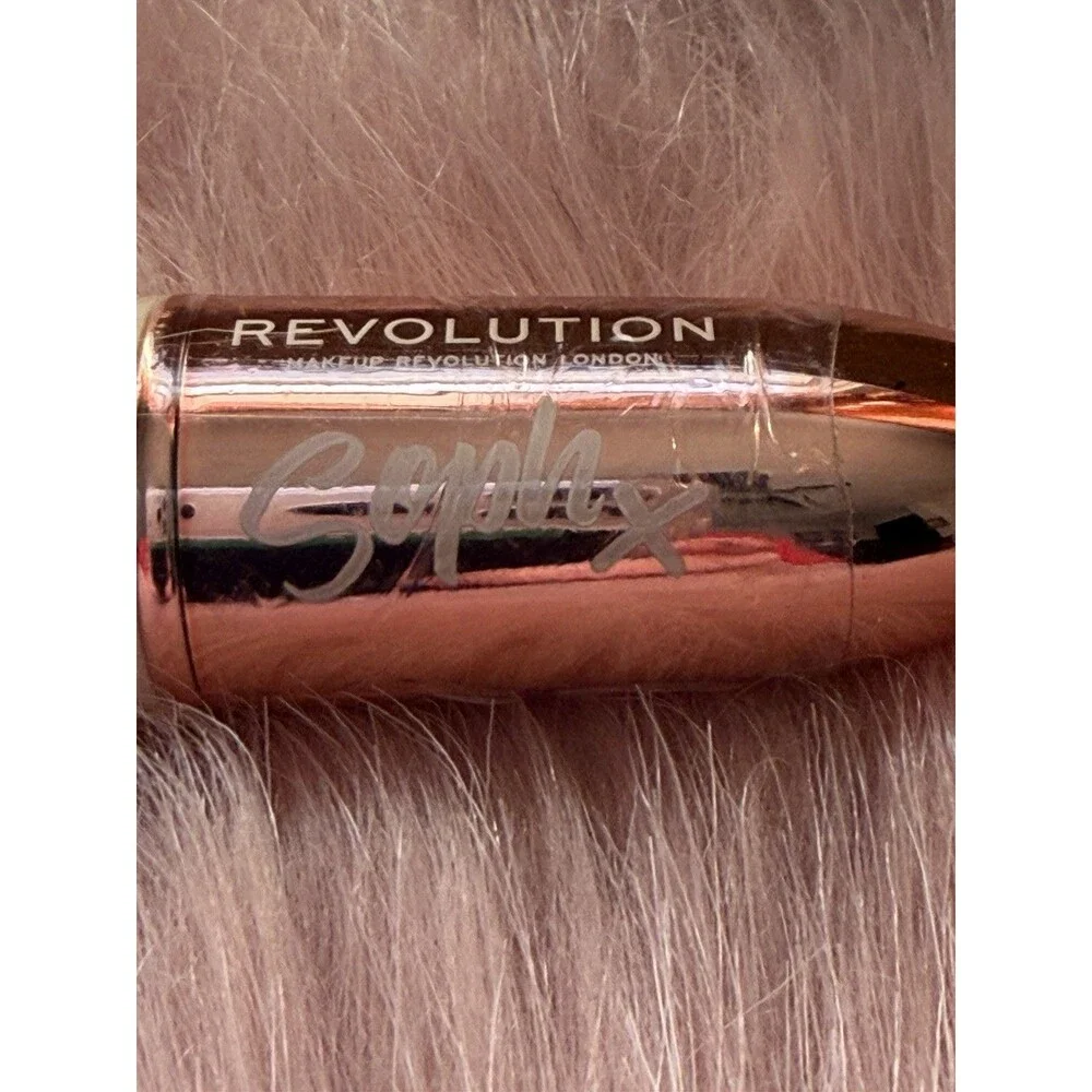 Revolution x Soph Nude Lipstick Fudge Deep Brown Nude Creamy Satin NEW